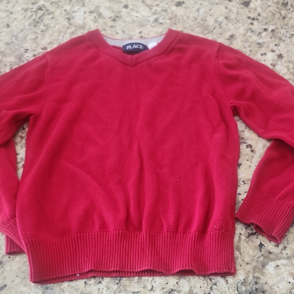 The Children's Place Red V-Neck Sweater